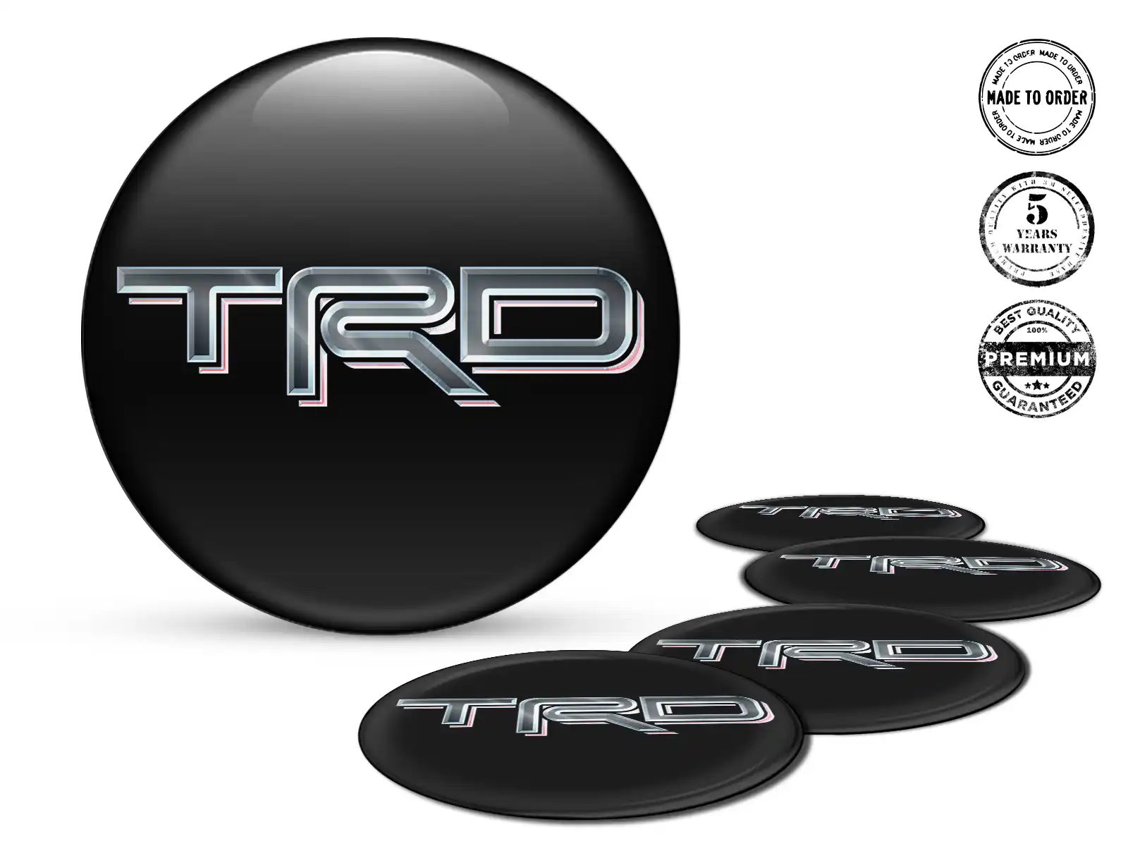 Toyota TRD Calcomanía de Aro Estilo Edición de Cúpula Premium